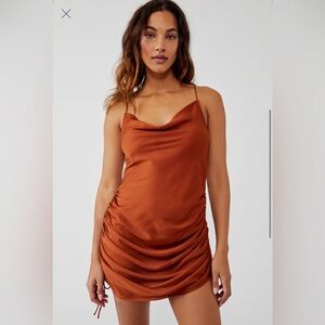 Free People Rust Mini Dress